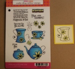 using stamps, teapot stamps, thank you stamps, handmade cards