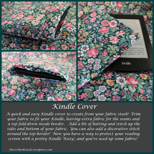making a cover for a Kindle, using fabric, 