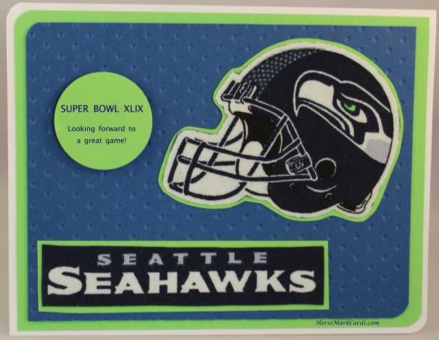 Seattle Seahawks, Superbowl XLIX, card for football fan