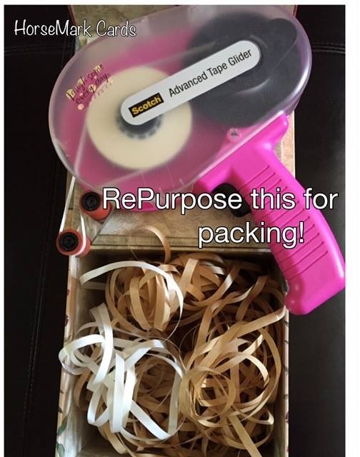 repurpose craft supplies, used backing of adhesive tape dispensers
