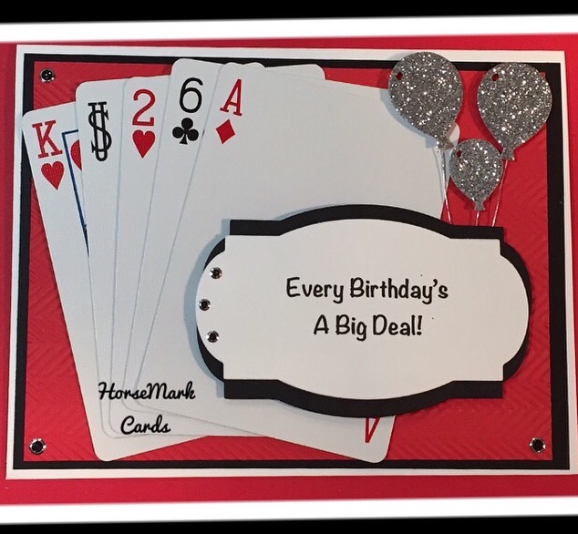 Birthday card created with cards