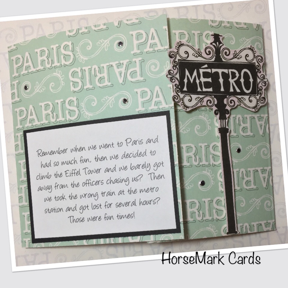 Paris themed funny birthday card